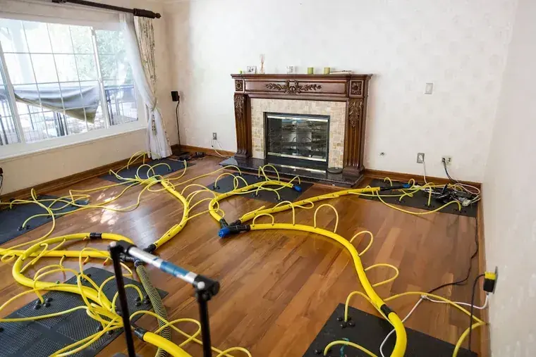 Supply line leak behind an appliance in a Miami kitchen